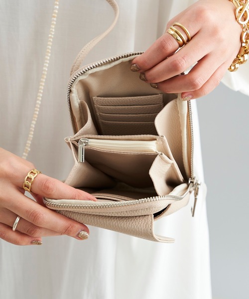 DouDou(ドゥドゥ)の「機能ミニポシェット(ショルダーバッグ・レディース・ブラック/ブラウン/ライトベージュ・FREE)」の8枚目の写真