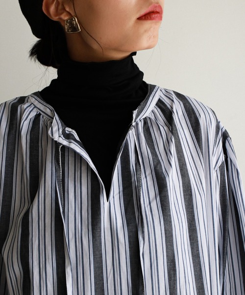 feepur（フェピュール）の「ロングカフタンワンピース（ワンピース・レディース・アイボリー/ピンク/ブラック/ホワイト×ネイビー・MEDIUM）」の18枚目の写真