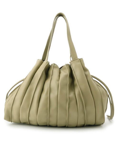 THE SHOP TK （ザ ショップ ティーケー ）の「◆レザープリーツ2WAYトートバック（トートバッグ・レディース・ブラック/カーキ/キャメル・99）」の8枚目の写真