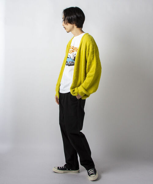 GLOSTER（グロスター）の「【初回分即完売につき再販決定！】【GLOSTER/グロスター】モヘヤライクカーディガン（カーディガン/ボレロ・メンズ・ブラック/ベージュ/レッド/イエロー/グリーン・FREE）」の7枚目の写真