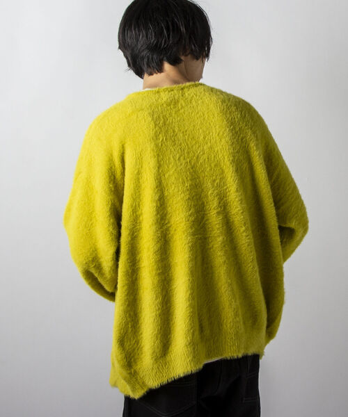 GLOSTER（グロスター）の「【初回分即完売につき再販決定！】【GLOSTER/グロスター】モヘヤライクカーディガン（カーディガン/ボレロ・メンズ・ブラック/ベージュ/レッド/イエロー/グリーン・FREE）」の9枚目の写真