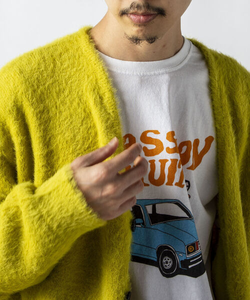 GLOSTER（グロスター）の「【初回分即完売につき再販決定！】【GLOSTER/グロスター】モヘヤライクカーディガン（カーディガン/ボレロ・メンズ・ブラック/ベージュ/レッド/イエロー/グリーン・FREE）」の11枚目の写真