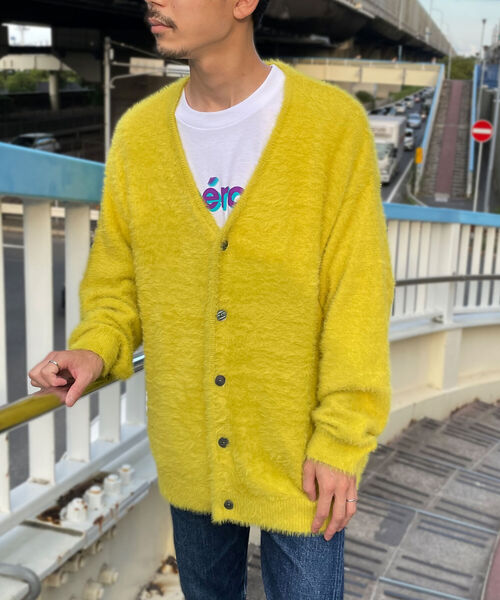 GLOSTER（グロスター）の「【初回分即完売につき再販決定！】【GLOSTER/グロスター】モヘヤライクカーディガン（カーディガン/ボレロ・メンズ・ブラック/ベージュ/レッド/イエロー/グリーン・FREE）」の15枚目の写真
