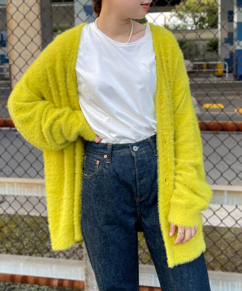 GLOSTER（グロスター）の「【初回分即完売につき再販決定！】【GLOSTER/グロスター】モヘヤライクカーディガン（カーディガン/ボレロ・メンズ・ブラック/ベージュ/レッド/イエロー/グリーン・FREE）」の16枚目の写真