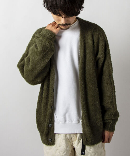 GLOSTER（グロスター）の「【初回分即完売につき再販決定！】【GLOSTER/グロスター】モヘヤライクカーディガン（カーディガン/ボレロ・メンズ・ブラック/ベージュ/レッド/イエロー/グリーン・FREE）」の21枚目の写真