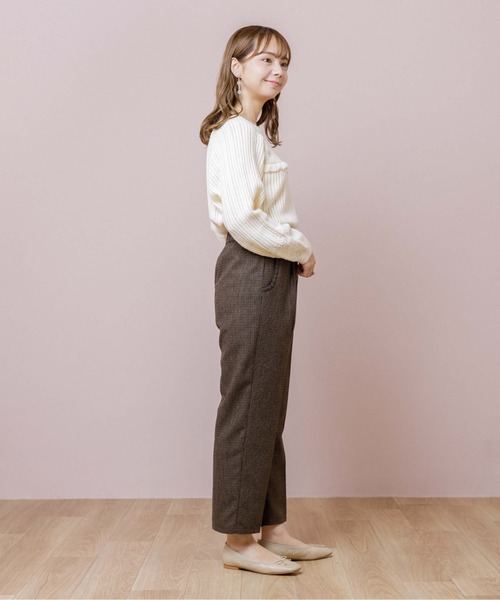 flower（フラワー）の「レースフリルニット（ニット/セーター・レディース・グレー/アイボリー・FREE）」の18枚目の写真