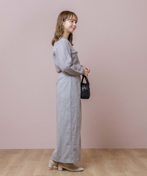 flower（フラワー）の「レースフリルニット（ニット/セーター・レディース・グレー/アイボリー・FREE）」の16枚目の写真