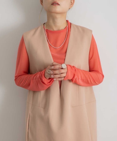 WANDERUNG（ワンデルング）の「WANDERUNG　Sheer Tops（Tシャツ/カットソー・レディース・ブラック/ピンク/アイボリー/ブルー系その他/パープル系その他・FREE）」の7枚目の写真