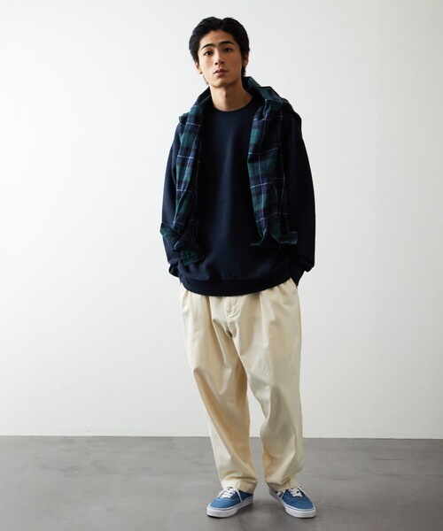 FREAK'S STORE（フリークスストア）の「ヘビーウェイト 裏毛スウェット クルーネック プルオーバー（スウェット・メンズ・ブラック/ネイビー/グレー/オフホワイト/カーキ/モスグリーン・SMALL/MEDIUM/LARGE）」の10枚目の写真