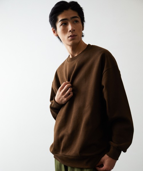 FREAK'S STORE（フリークスストア）の「ヘビーウェイト 裏毛スウェット クルーネック プルオーバー（スウェット・メンズ・ブラック/ネイビー/グレー/オフホワイト/カーキ/モスグリーン・SMALL/MEDIUM/LARGE）」の17枚目の写真