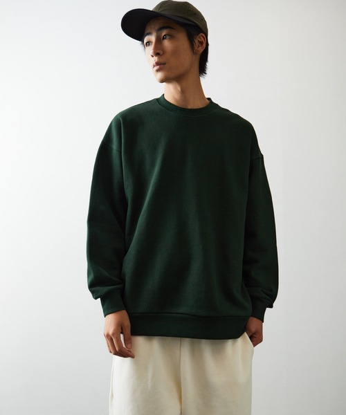 FREAK'S STORE（フリークスストア）の「ヘビーウェイト 裏毛スウェット クルーネック プルオーバー（スウェット・メンズ・ブラック/ネイビー/グレー/オフホワイト/カーキ/モスグリーン・SMALL/MEDIUM/LARGE）」の18枚目の写真