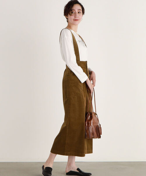 NOLLEY’S（ノーリーズ）の「オーガニックコーデュロイウォッシャブルロングスカート（スカート・レディース・アイボリー/キャメル・1/2）」の17枚目の写真