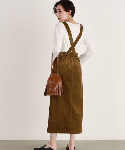 NOLLEY’S（ノーリーズ）の「オーガニックコーデュロイウォッシャブルロングスカート（スカート・レディース・アイボリー/キャメル・1/2）」の18枚目の写真