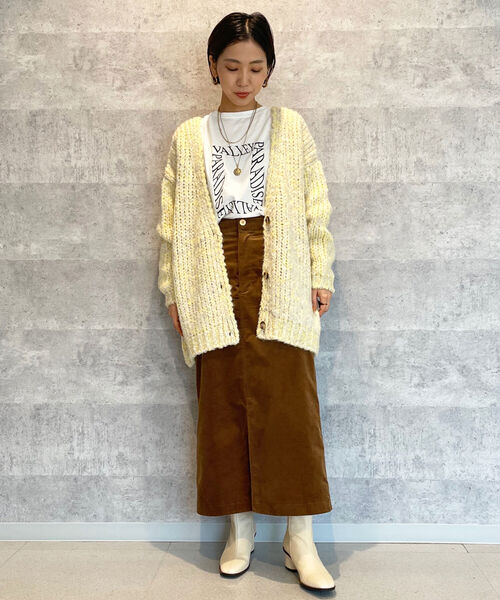 NOLLEY’S（ノーリーズ）の「オーガニックコーデュロイウォッシャブルロングスカート（スカート・レディース・アイボリー/キャメル・1/2）」の15枚目の写真