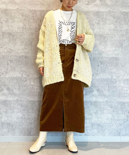 NOLLEY’S（ノーリーズ）の「オーガニックコーデュロイウォッシャブルロングスカート（スカート・レディース・アイボリー/キャメル・1/2）」の16枚目の写真