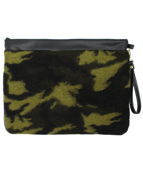 ROSE BUD（ローズバッド）の「LR-14233 WOOL JACQUARD　CLATCH BAG（クラッチバッグ・レディース・グリーン/カモフラージュ・ONE SIZE）」の5枚目の写真