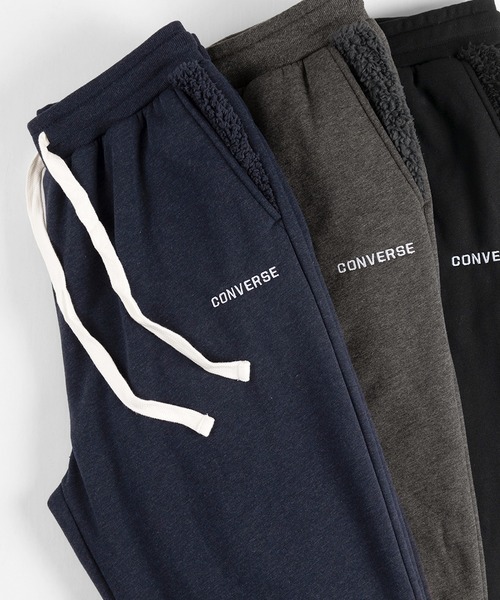 CONVERSE（コンバース）の「【CONVERSE/コンバース】裏ボア スウェットパンツ（スウェットパンツ・メンズ・チャコールグレー/ブラック/ネイビー/グレー・M/L/XL）」の4枚目の写真