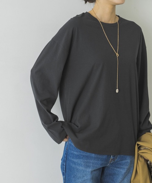 URBAN RESEARCH（アーバンリサーチ）の「クルーネックロンTシャツ（Tシャツ/カットソー・レディース・オフホワイト/チャコールグレー・FREE）」の17枚目の写真