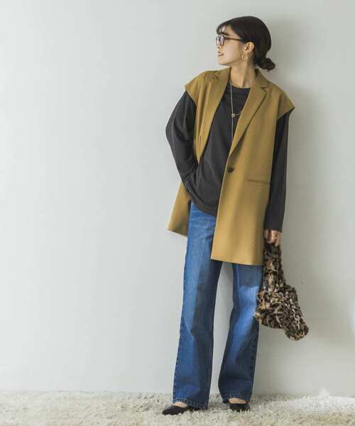 URBAN RESEARCH（アーバンリサーチ）の「クルーネックロンTシャツ（Tシャツ/カットソー・レディース・オフホワイト/チャコールグレー・FREE）」の3枚目の写真