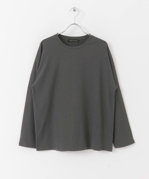 URBAN RESEARCH（アーバンリサーチ）の「クルーネックロンTシャツ（Tシャツ/カットソー・レディース・オフホワイト/チャコールグレー・FREE）」の4枚目の写真