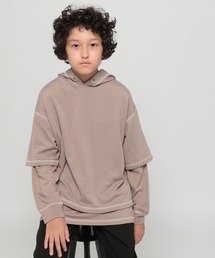 【AND YUA ANY】レイヤードパーカー＊ロンT