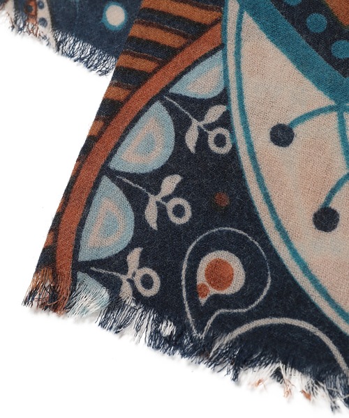 MEN'S BIGI（メンズビギ）の「【altea/アルテア】ボタニカル柄ウールストール made in italy（ストール/ショール・メンズ・ブルー・FREE）」の6枚目の写真