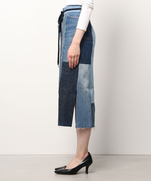 REKISAMI（レキサミ）の「REKISAMI(レキサミ）リメイクスカート（スカート・レディース・インディゴブルー・1/2）」の2枚目の写真