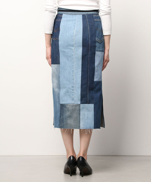 REKISAMI（レキサミ）の「REKISAMI(レキサミ）リメイクスカート（スカート・レディース・インディゴブルー・1/2）」の3枚目の写真
