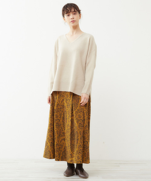 Lourmarin（ルールマラン）の「【ふんわり暖かいカシミヤ混ホールガーメントVネックプルオーバー】（ニット/セーター・レディース・ベージュ/ブラウン/ピンク・FREE）」の20枚目の写真