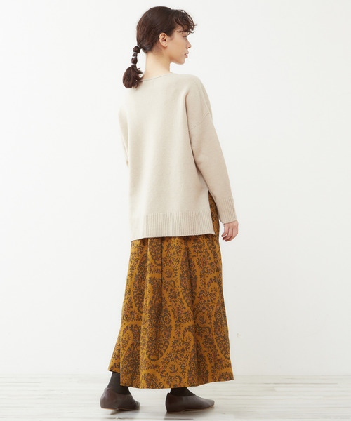 Lourmarin（ルールマラン）の「【ふんわり暖かいカシミヤ混ホールガーメントVネックプルオーバー】（ニット/セーター・レディース・ベージュ/ブラウン/ピンク・FREE）」の18枚目の写真