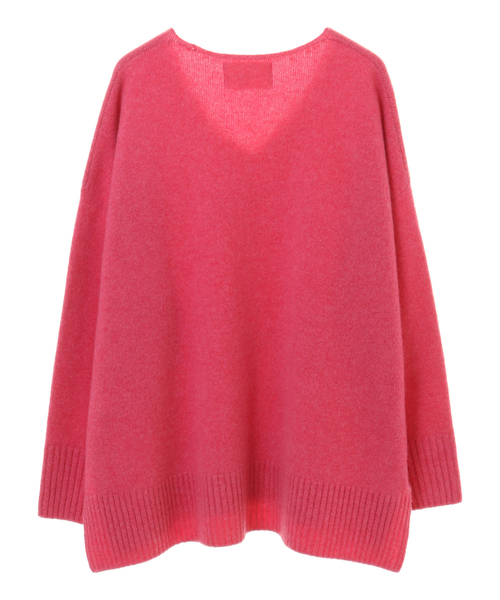 Lourmarin（ルールマラン）の「【ふんわり暖かいカシミヤ混ホールガーメントVネックプルオーバー】（ニット/セーター・レディース・ベージュ/ブラウン/ピンク・FREE）」の21枚目の写真