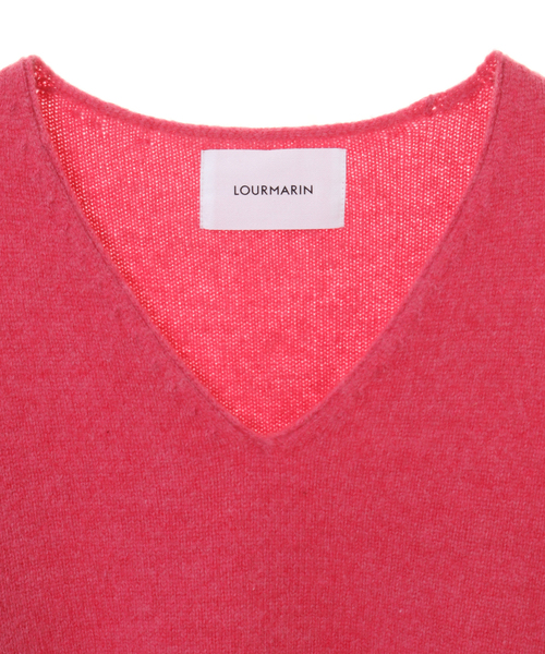 Lourmarin（ルールマラン）の「【ふんわり暖かいカシミヤ混ホールガーメントVネックプルオーバー】（ニット/セーター・レディース・ベージュ/ブラウン/ピンク・FREE）」の5枚目の写真
