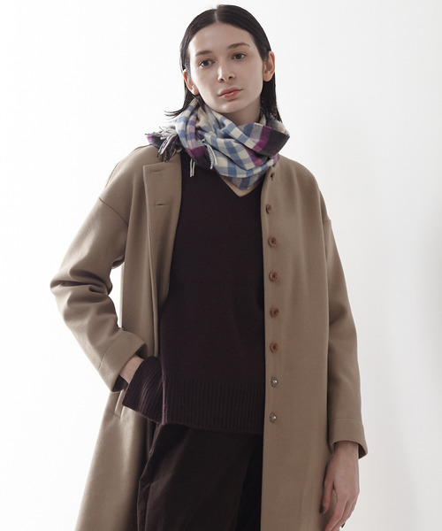 Lourmarin（ルールマラン）の「【ふんわり暖かいカシミヤ混ホールガーメントVネックプルオーバー】（ニット/セーター・レディース・ベージュ/ブラウン/ピンク・FREE）」の22枚目の写真