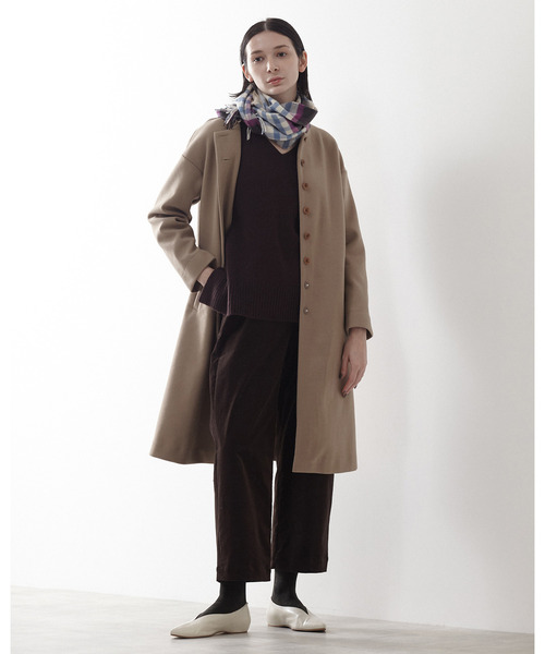 Lourmarin（ルールマラン）の「【ふんわり暖かいカシミヤ混ホールガーメントVネックプルオーバー】（ニット/セーター・レディース・ベージュ/ブラウン/ピンク・FREE）」の6枚目の写真