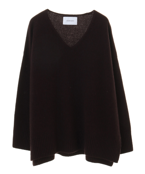 Lourmarin（ルールマラン）の「【ふんわり暖かいカシミヤ混ホールガーメントVネックプルオーバー】（ニット/セーター・レディース・ベージュ/ブラウン/ピンク・FREE）」の11枚目の写真