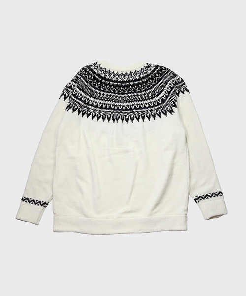 NIDO（ニド）の「求心柄モールプルオーバー（ニット/セーター・メンズ・ブラック/ベージュ/グレイッシュベージュ・M/L）」の10枚目の写真