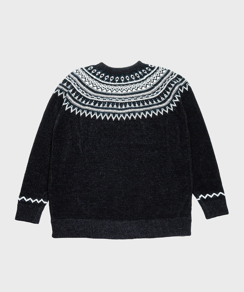 NIDO（ニド）の「求心柄モールプルオーバー（ニット/セーター・メンズ・ブラック/ベージュ/グレイッシュベージュ・M/L）」の12枚目の写真