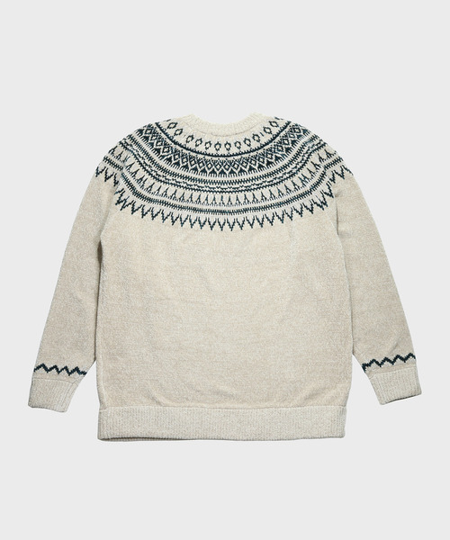 NIDO（ニド）の「求心柄モールプルオーバー（ニット/セーター・メンズ・ブラック/ベージュ/グレイッシュベージュ・M/L）」の14枚目の写真