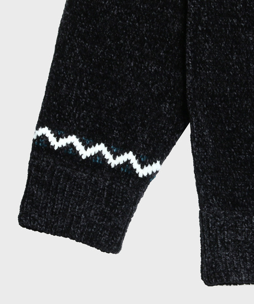 NIDO（ニド）の「求心柄モールプルオーバー（ニット/セーター・メンズ・ブラック/ベージュ/グレイッシュベージュ・M/L）」の15枚目の写真