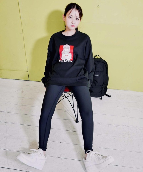 MILKFED.(ミルクフェド)の「MILKFED.×TAIHEI NAMIKAWA BIG L/S TEE(Tシャツ/カットソー・レディース・ホワイト/ブラック・ONE SIZE)」の3枚目の写真