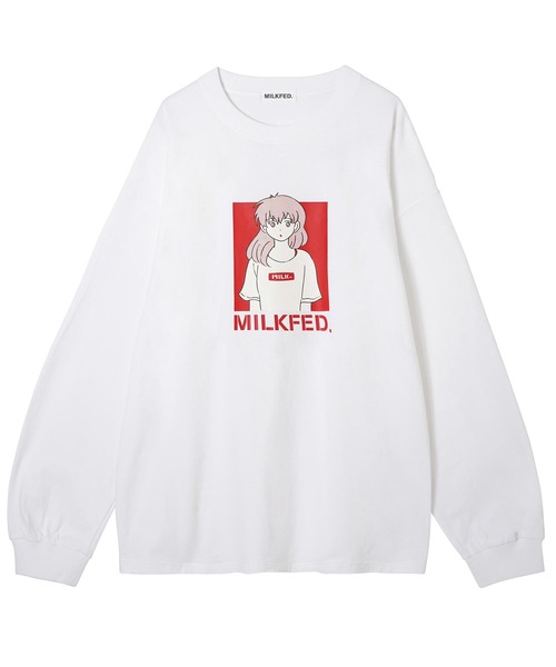 MILKFED.(ミルクフェド)の「MILKFED.×TAIHEI NAMIKAWA BIG L/S TEE(Tシャツ/カットソー・レディース・ホワイト/ブラック・ONE SIZE)」の6枚目の写真