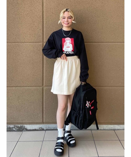 MILKFED.(ミルクフェド)の「MILKFED.×TAIHEI NAMIKAWA BIG L/S TEE(Tシャツ/カットソー・レディース・ホワイト/ブラック・ONE SIZE)」の16枚目の写真