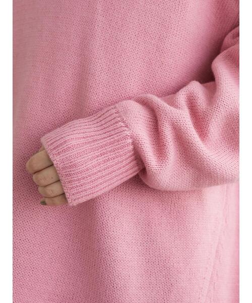 Green　Parks（グリーンパークス）の「度詰めニットチュニック＊（ニット/セーター・レディース・ブルー/ライトベージュ/ピンク/ブラウン・FREE）」の15枚目の写真