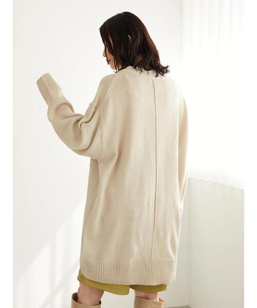 Green　Parks（グリーンパークス）の「度詰めニットチュニック＊（ニット/セーター・レディース・ブルー/ライトベージュ/ピンク/ブラウン・FREE）」の21枚目の写真