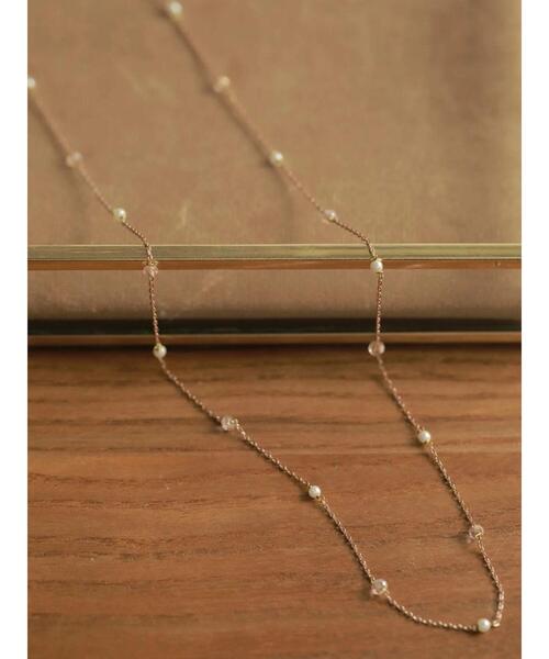 HALUHIROINE（ハルヒロイン）の「カラーロングチェーンネックレス（ネックレス・レディース・ピンクゴールド・FREE）」の5枚目の写真