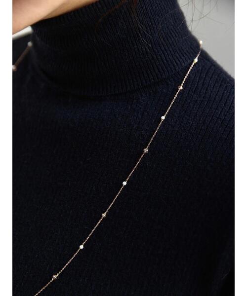 HALUHIROINE（ハルヒロイン）の「カラーロングチェーンネックレス（ネックレス・レディース・ピンクゴールド・FREE）」の4枚目の写真