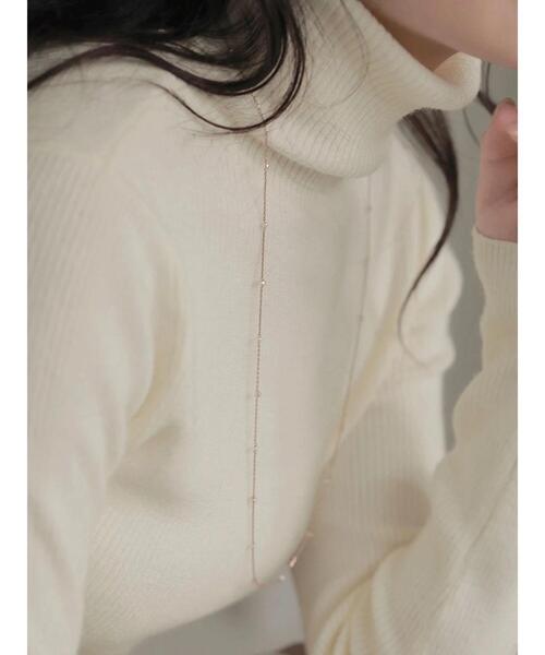 HALUHIROINE（ハルヒロイン）の「カラーロングチェーンネックレス（ネックレス・レディース・ピンクゴールド・FREE）」の3枚目の写真