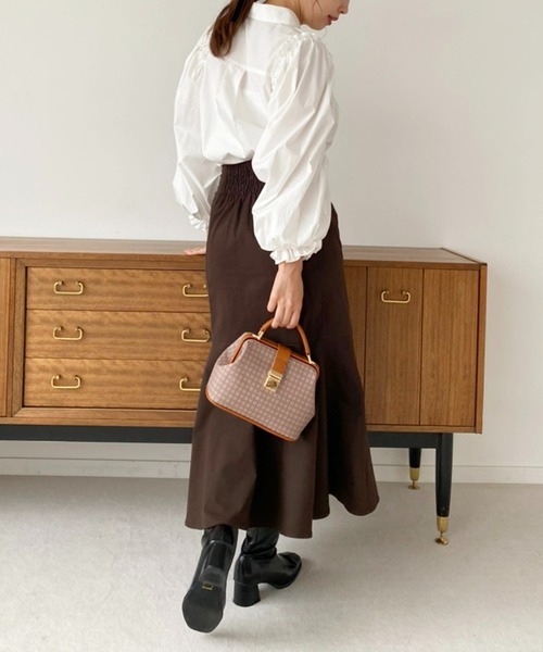 one after another NICE CLAUP(ワンアフターアナザーナイスクラップ)の「Sサイズあり ハイウエストレディマーメイドスカート(スカート・レディース・ブラウン/ブラック/アイボリー/ブルー・S/M)」の8枚目の写真