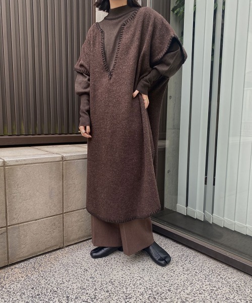 I_am(アイアム)の「stitch knit vest set(ベスト・レディース・ブラウン/カーキ・FREE)」の18枚目の写真