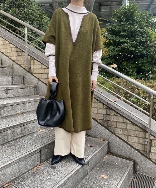 I_am(アイアム)の「stitch knit vest set(ベスト・レディース・ブラウン/カーキ・FREE)」の20枚目の写真